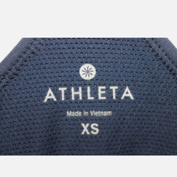 Athleta Stripe Support Tank Navy Blue White Built in Bra Top size XS Women's. - Picture 9 of 10